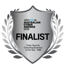 Australian Cyber Awards 2025 finalist badge: Cyber Security Consulting Business of the Year, SME