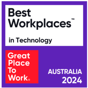 Great Place to Work Best Workplaces in Technology Australia 2024 badge