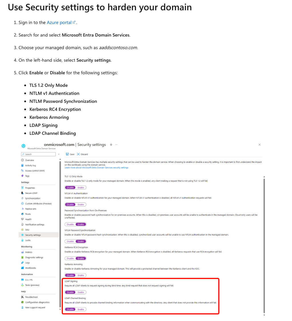 Figure 16 showing LDAP-related security configuration