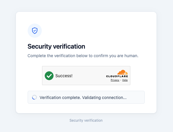 Figure 5 showing the initial verification page